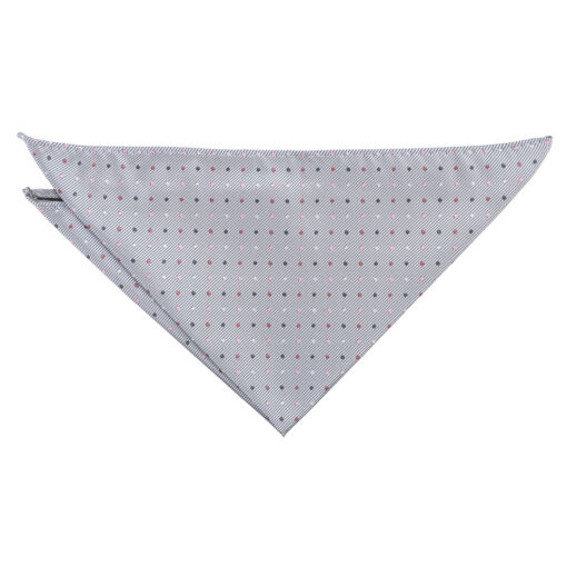 Silver Colourful Polka Dot Pocket Square