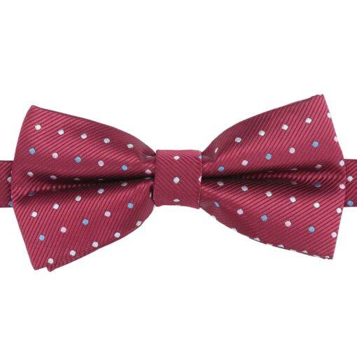 Silver Colourful Polka Dot Pre-Tied Bow Tie