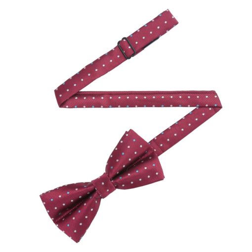 Silver Colourful Polka Dot Pre-Tied Thistle Bow Tie