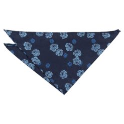 Blue Floral Rose Pocket Square