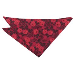 Red Floral Rose Pocket Square