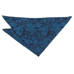 Teal Floral Rose Pocket Square