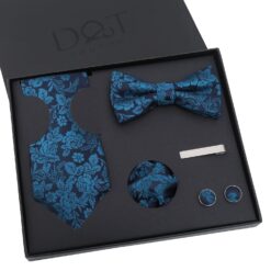 Pink Floral Rose Tie 5pc Gift Box Set