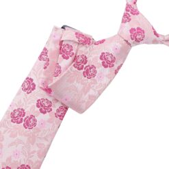 Pink Floral Rose Tie