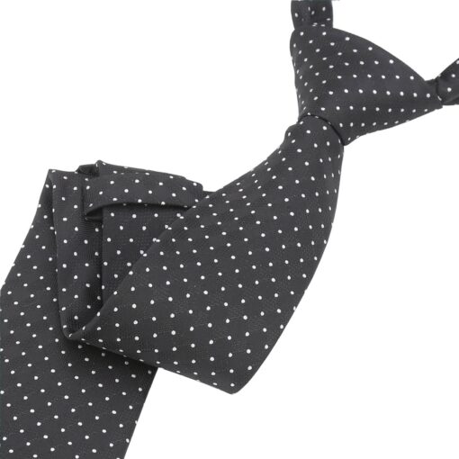 Black & White Geometric Pin Dot Tie