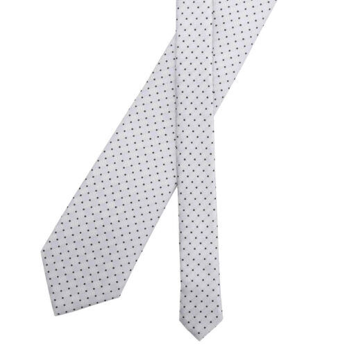 Grey & Black Geometric Pin Dot Tie