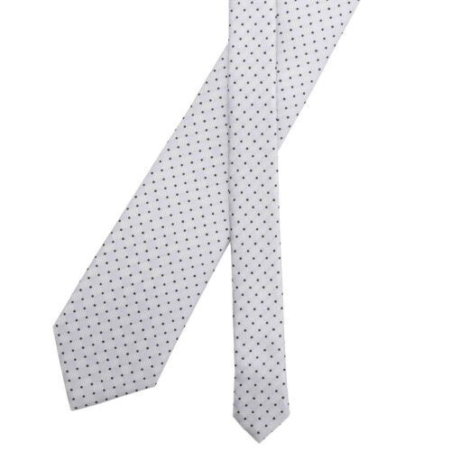 Grey & Black Geometric Pin Dot Modern Classic Tie