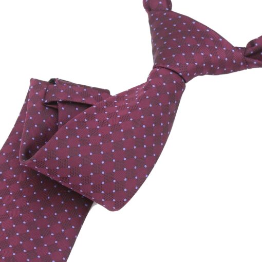 Plum & Purple Geometric Pin Dot Modern Classic Tie