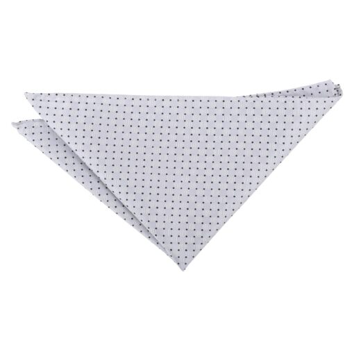 Grey & Black Geometric Pin Dot Pocket Square