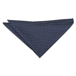 Navy & White Geometric Pin Dot Pocket Square