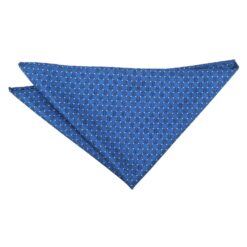 Royal Blue & White Geometric Pin Dot Pocket Square