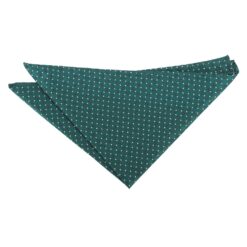 Teal & White Geometric Pin Dot Pocket Square