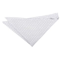 White & Black Geometric Pin Dot Tie