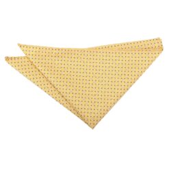 Yellow & Navy Geometric Pin Dot Pocket Square