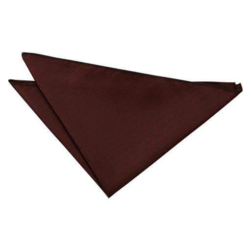 Burgundy Greek Key Pocket Square