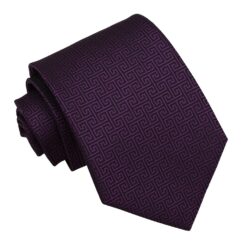 Cadbury Purple Greek Key Patterned Tie