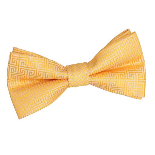 Marigold Greek Key Patterned Pre-Tied Thistle Bow Tie