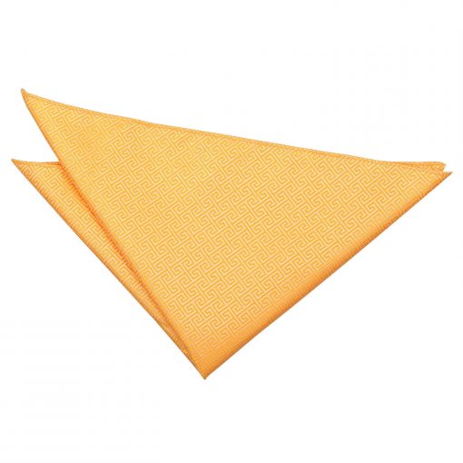 Marigold Greek Key Pocket Square