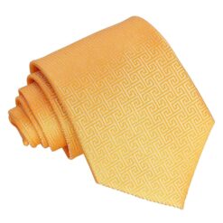 Marigold Greek Key Patterned Tie