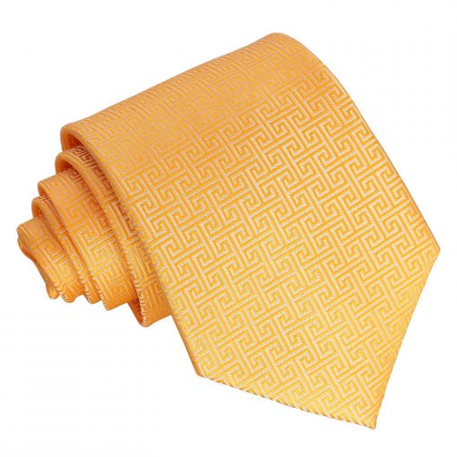 Marigold Greek Key Patterned Classic Tie