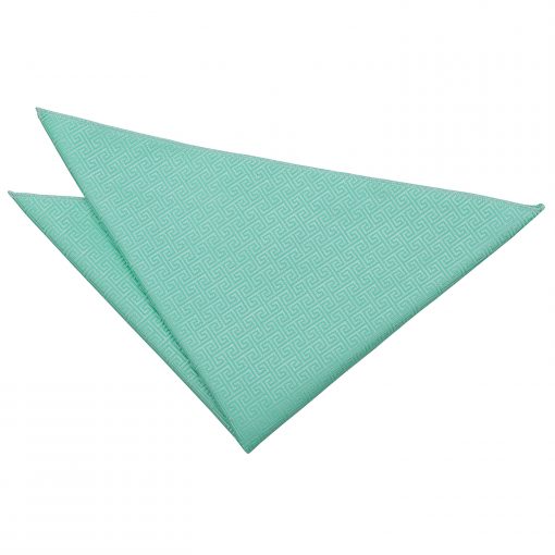 Mint Green Greek Key Pocket Square