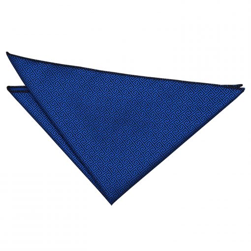 Royal Blue Greek Key Pocket Square