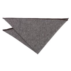 Beige Herringbone Pocket Square