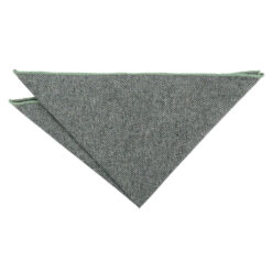 Olive Green Herringbone Pre-Tied Bow Tie