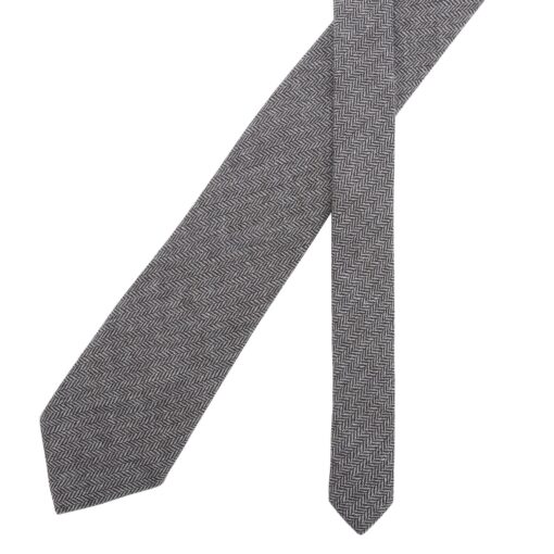 Brown Herringbone Modern Classic Tie