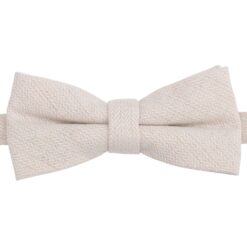 Beige Herringbone Pre-Tied Thistle Bow Tie