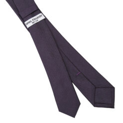 Dark Purple Plain Silk Skinny Tie
