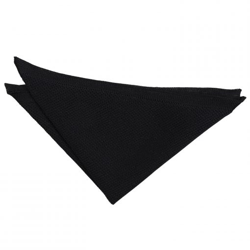 Black Knitted Pocket Square