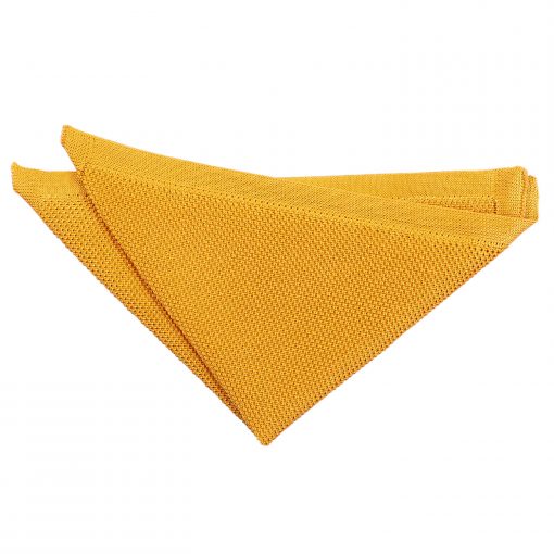 Marigold Yellow Knitted Pocket Square