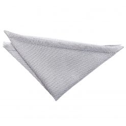 Silver Knitted Pocket Square