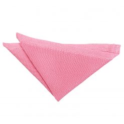 Strawberry Pink Knitted Pocket Square