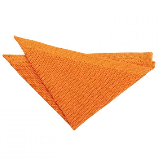 Tangerine Knitted Pocket Square