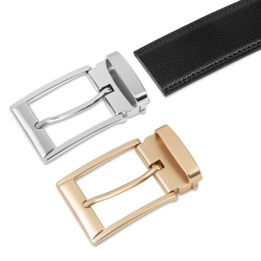 Black Grainy Leather Belt Gift Box Set