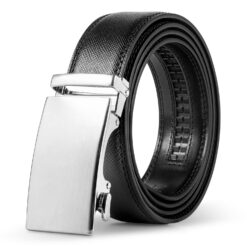 Black Saffiano Leather Auto Belt Gift Box Set