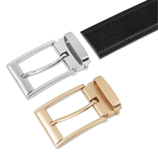 Black Saffiano Leather Belt Gift Box Set