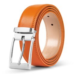 Tan Smooth Leather Belt Gift Box Set