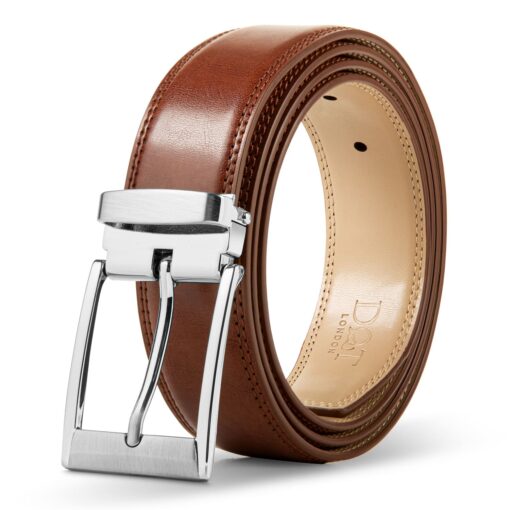 Cordovan Brown Smooth Leather Belt Gift Box Set