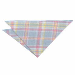 Dusty Blue Madras Plaid Pocket Square