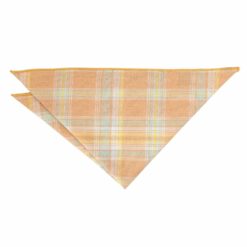 Mustard Madras Plaid Pocket Square