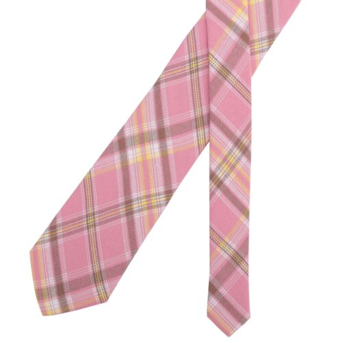 Dusty Rose Madras Plaid Tie