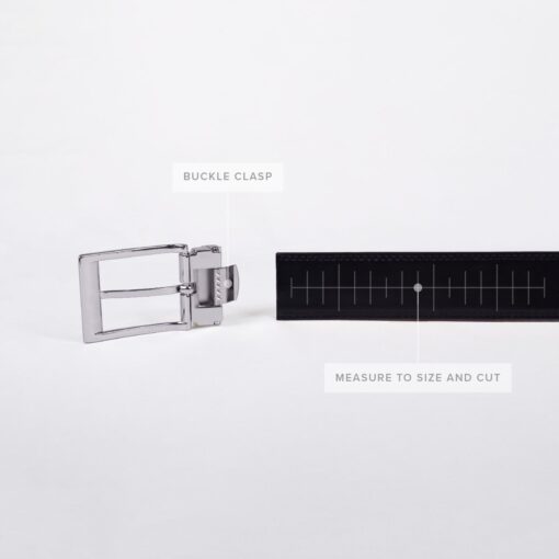 Black Smooth Leather Belt Gift Box Set