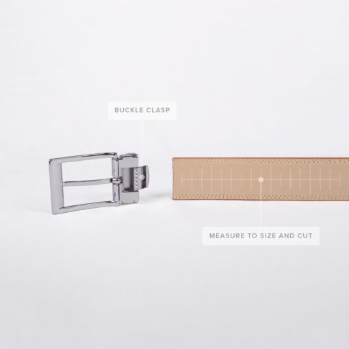 Tan Smooth Leather Belt Gift Box Set