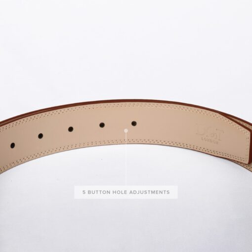 Cordovan Brown Smooth Leather Belt Gift Box Set