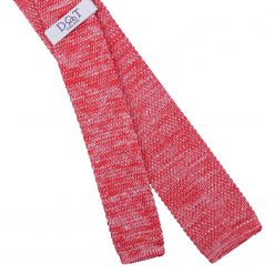 Red Melange Plain Speckled Knitted Skinny Tie
