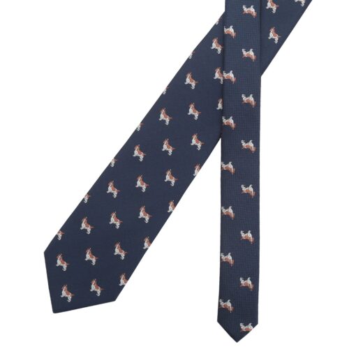 Burgundy Champagne Glass Emoji Embroidered Tie