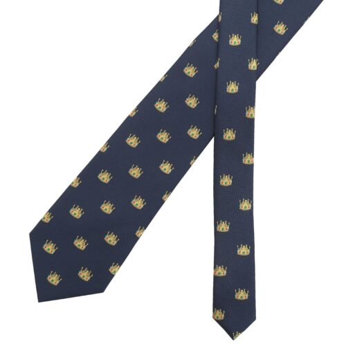 Burgundy Champagne Glass Emoji Embroidered Tie